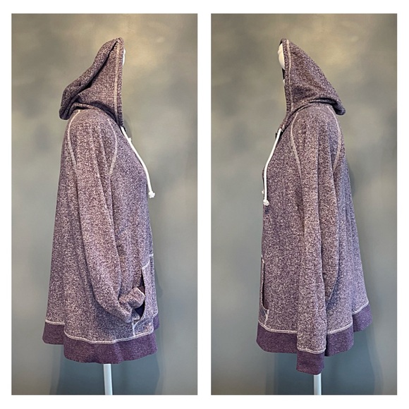 PURPLE ZIP HOODIE! Juniors XXL Long Sleeve French Terry; PIMATEE by PIMA APPAREL - Picture 5 of 11